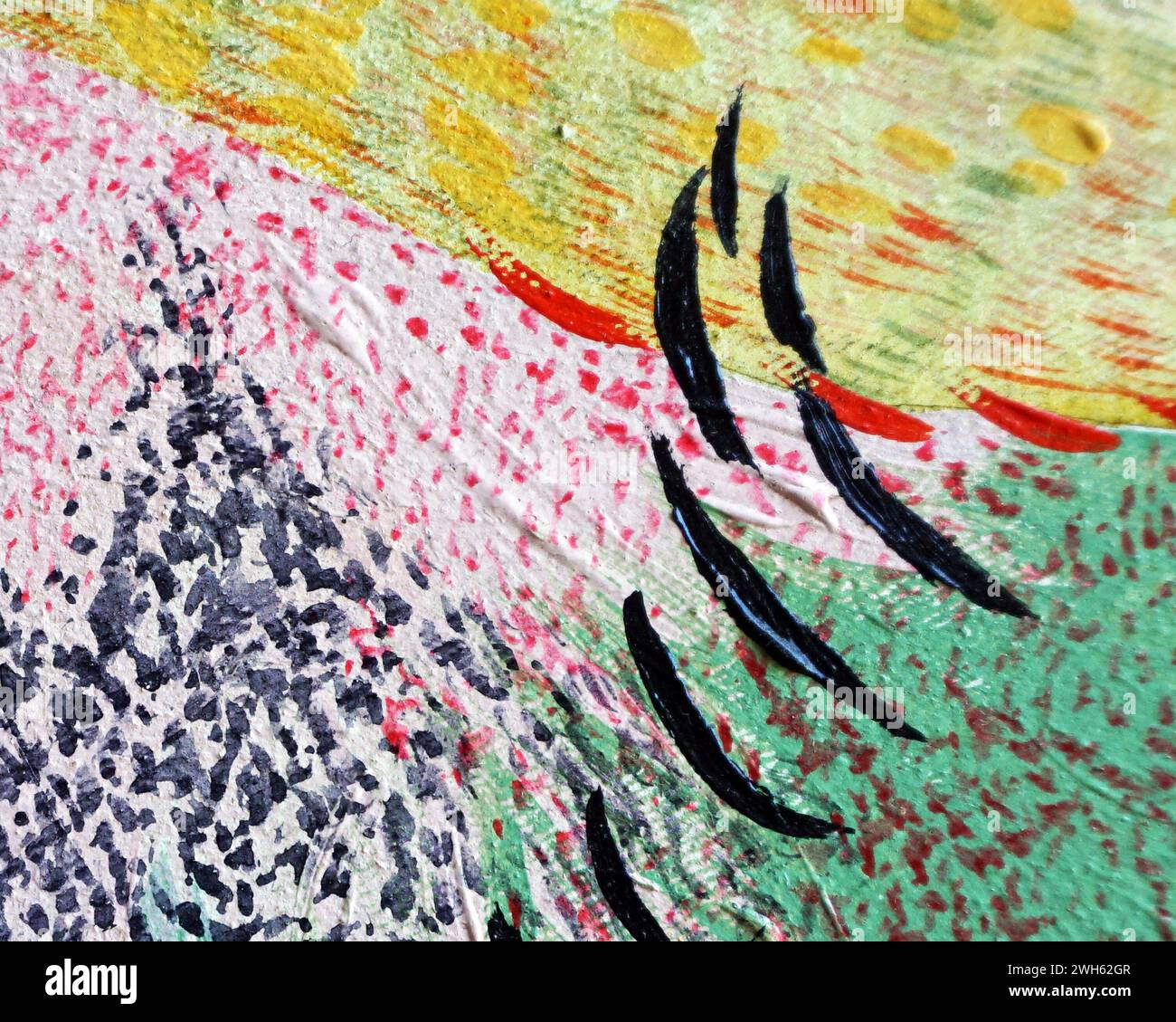 Peinture de coup de pinceau fond de couleur d'huile abstrait Banque D'Images