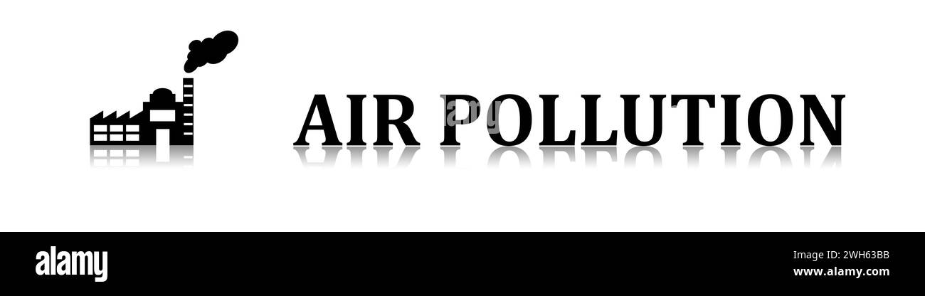 Illustration d'un concept de pollution de l'air Banque D'Images