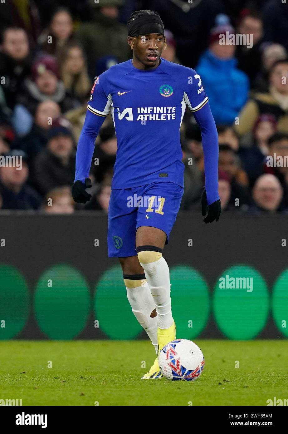 Birmingham, Royaume-Uni. 7 février 2024. Noni Madueke de Chelsea lors du match de FA Cup à Villa Park, Birmingham. Le crédit photo devrait se lire : Andrew Yates/Sportimage crédit : Sportimage Ltd/Alamy Live News Banque D'Images