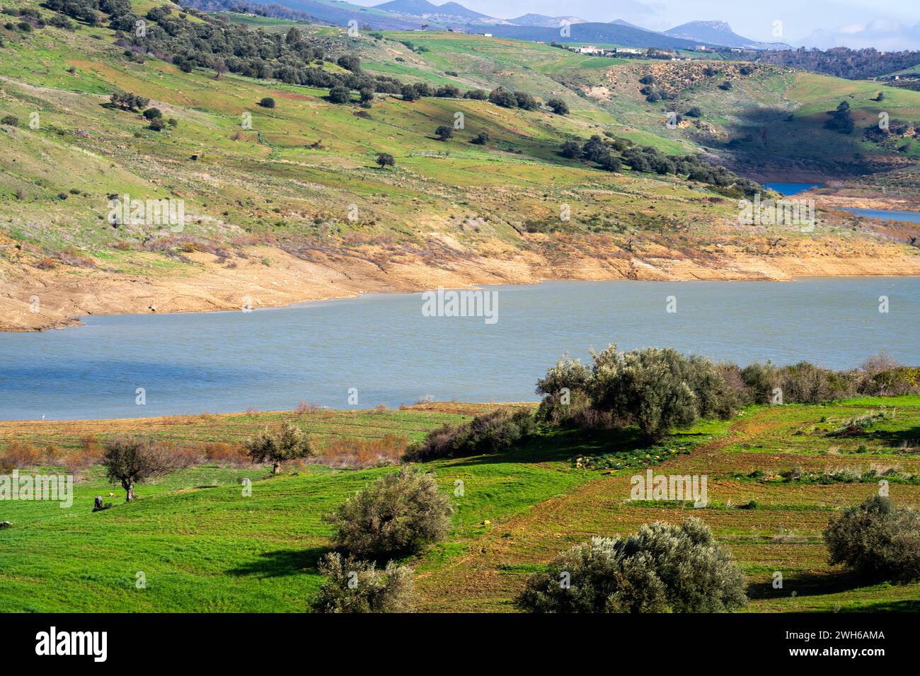 Paysage du nord de la Tunisie - région de Sejnene - Tunisie Banque D'Images