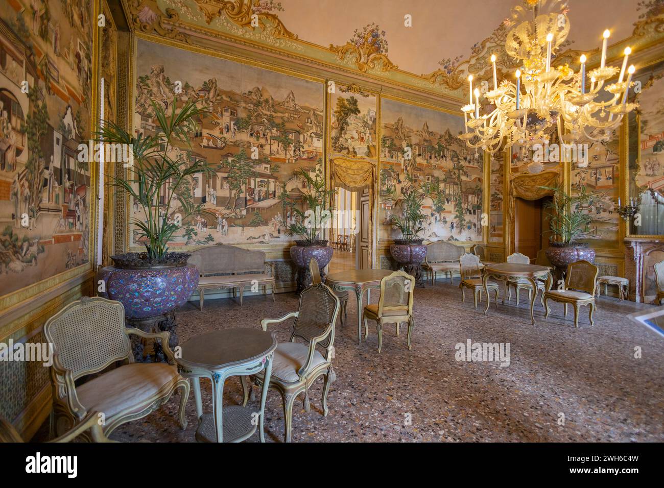 RACCONIGI, ITALIE, 14 MAI 2023 - intérieur du château de Racconigi, province de Cuneo, Piémont, Italie Banque D'Images