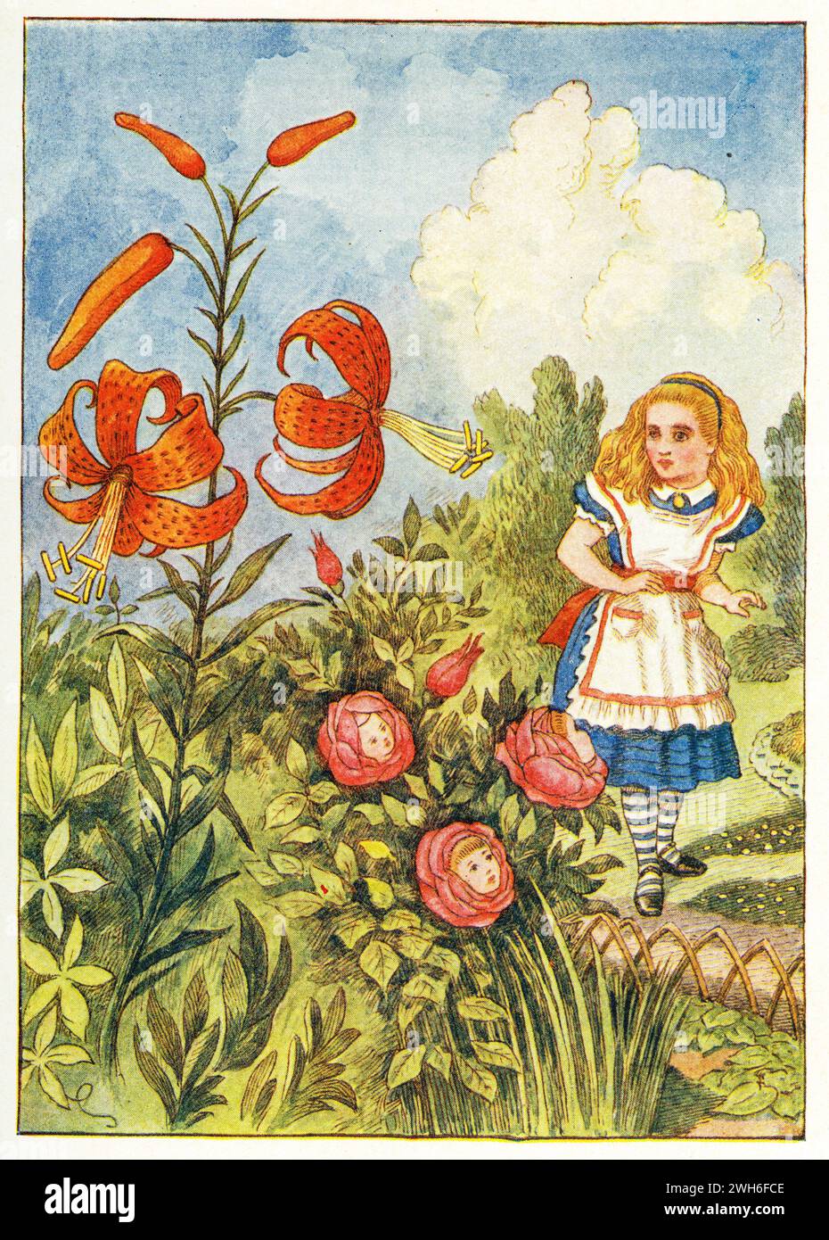 Through the Looking-Glass, de Lewis Carroll, illustrations de John Tenniel, 1927 Banque D'Images