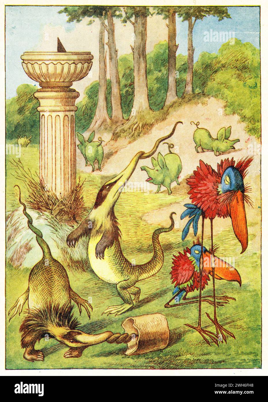 Through the Looking-Glass, de Lewis Carroll, illustrations de John Tenniel, 1927 Banque D'Images