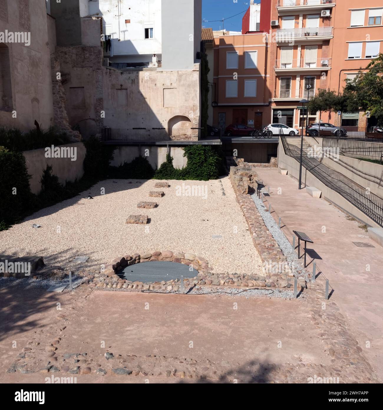 Ruines romaines de Plaça del Fòrum, Sagunto, Valence, Espagne, Europe Banque D'Images