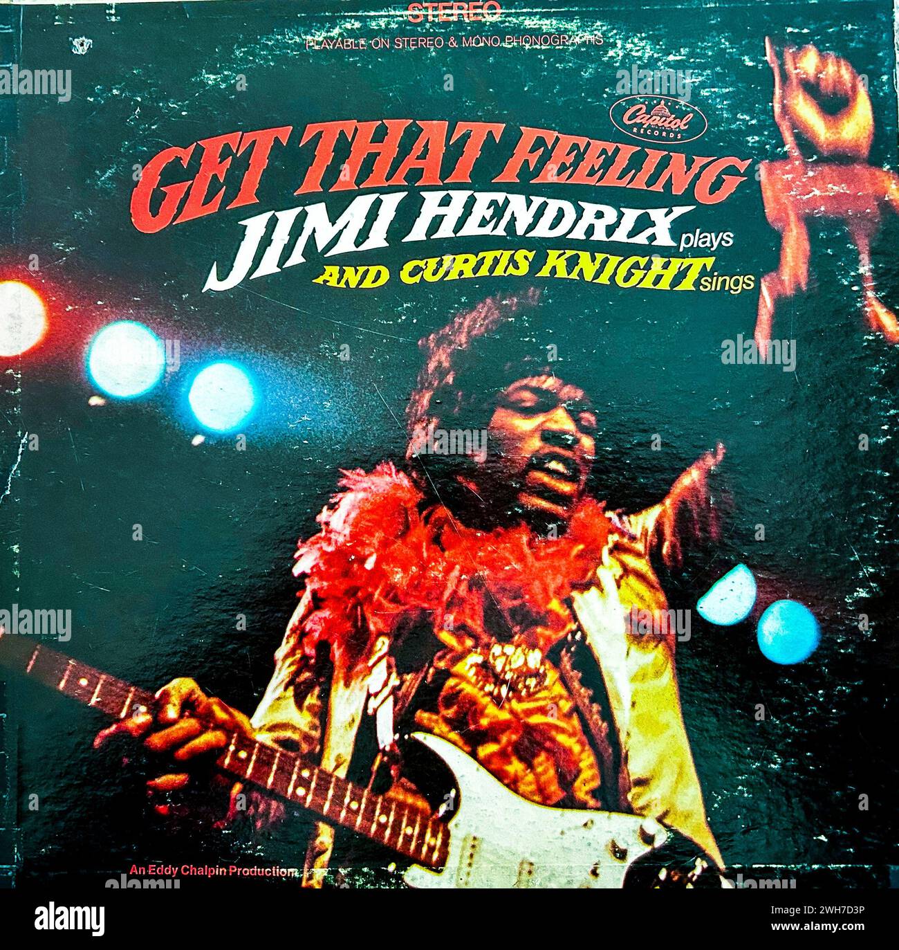 Jimi Hendrix, pochette de l'album Rock des années 1960, Get That Feeling Banque D'Images