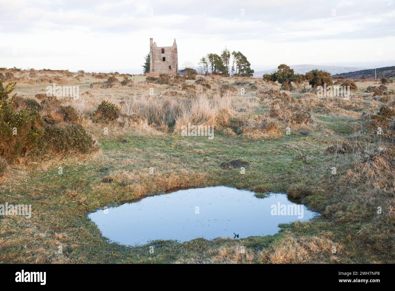 Un bâtiment minier désaffecté aux Minions sur Bodmin Moor en Cornouailles au Royaume-Uni Banque D'Images