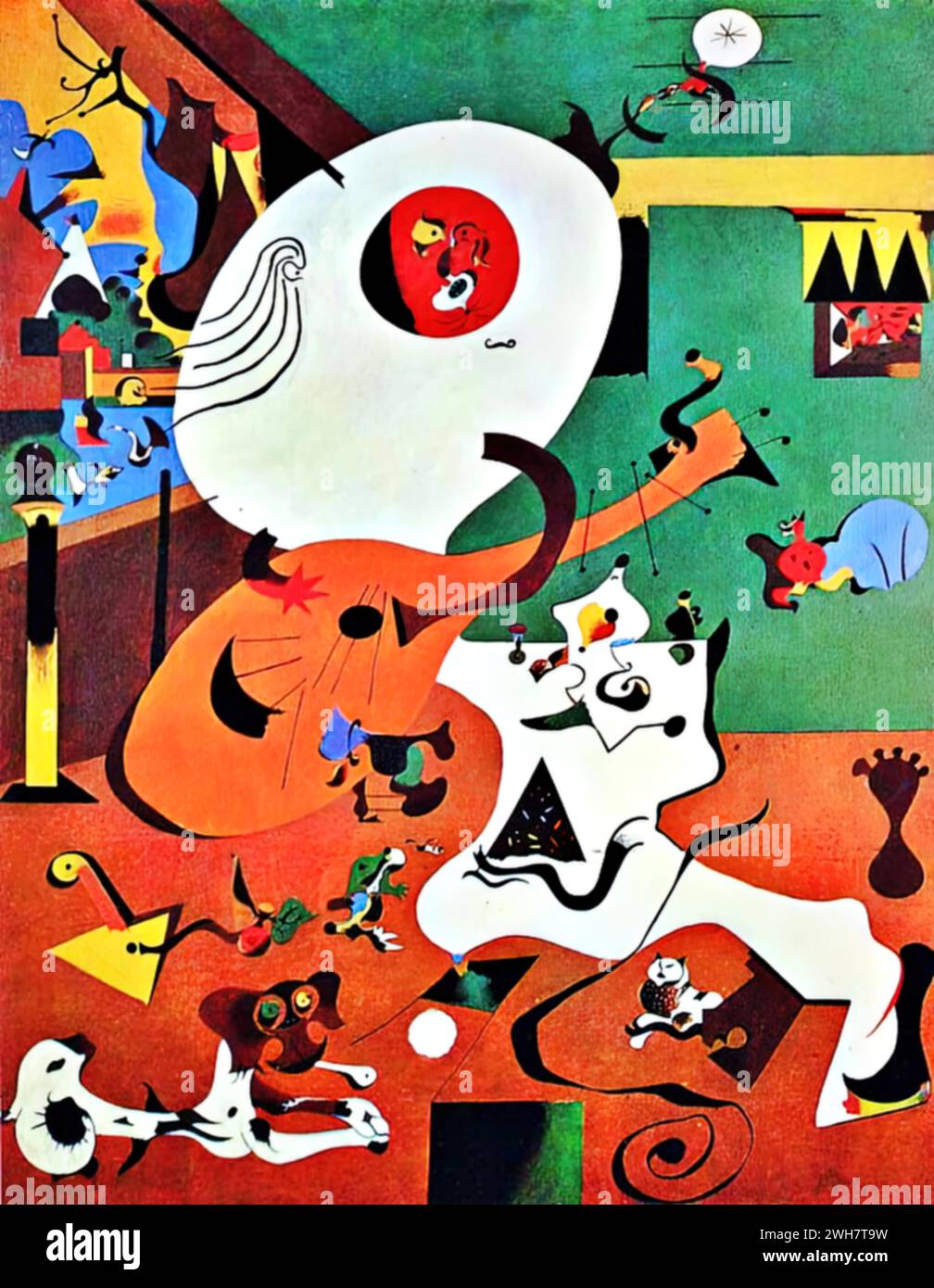 Dutch Interior I, 1928 artiste Miro, Joan (1893-1983) Espagnol. Illustration de Vecteur