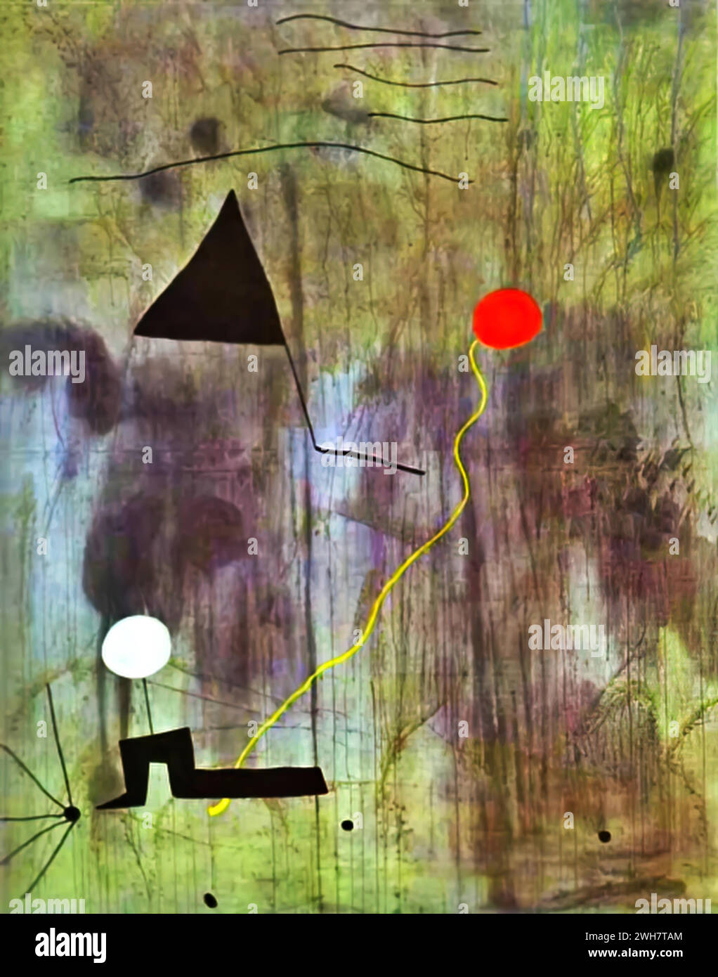 La naissance du monde, 1925 (huile sur toile) de l'artiste Miro, Joan (1893-1983) espagnol. Illustration de Vecteur