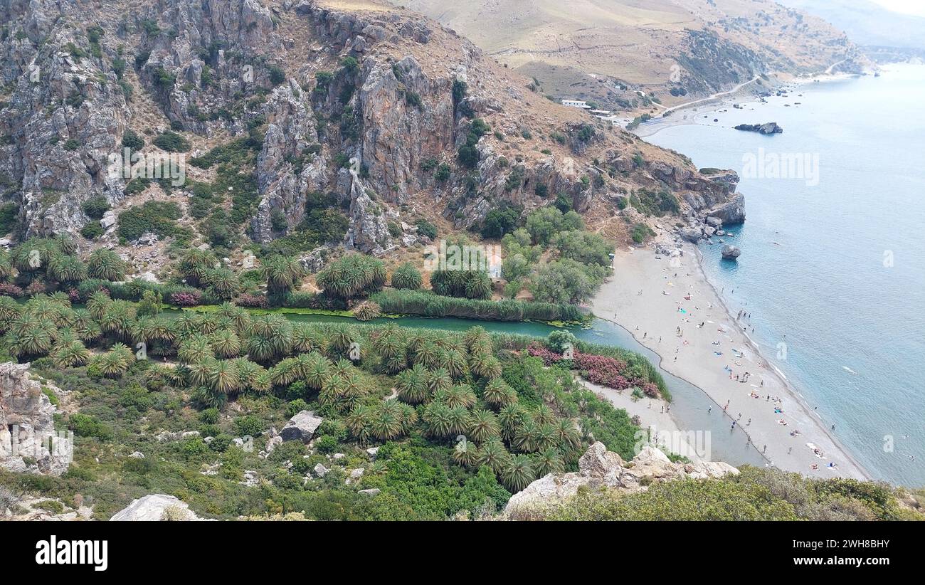 Belle vue de place en Crète, Grèce Banque D'Images