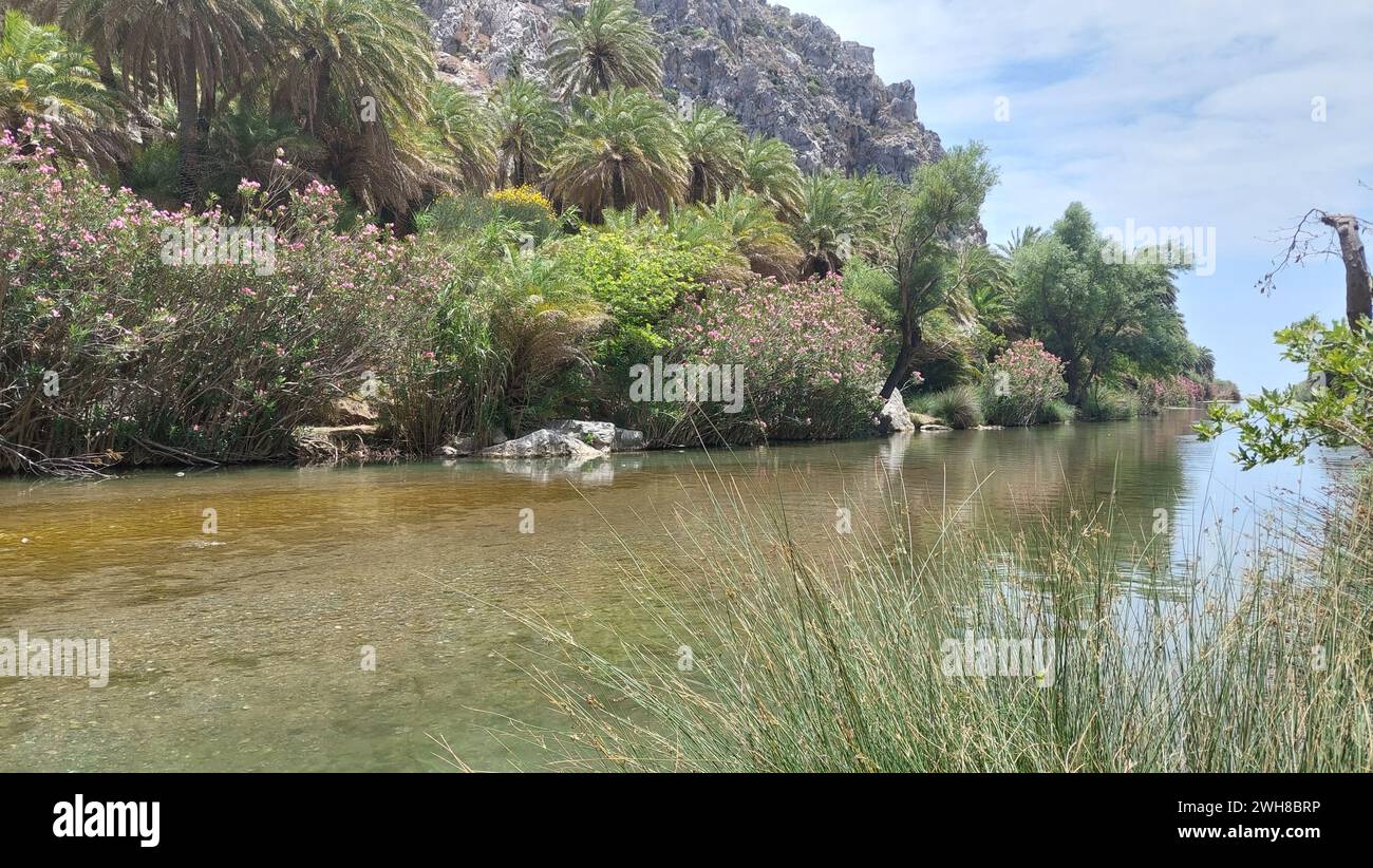 Belle vue de place en Crète, Grèce Banque D'Images