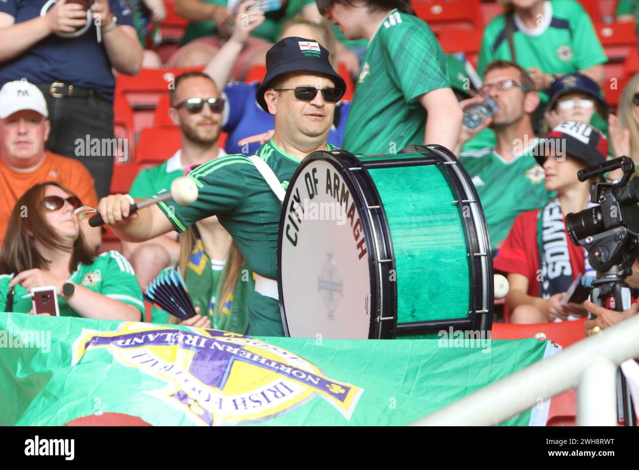 City of Armagh Drum NISC England v Northern Ireland UEFA Womens Euro 15 juillet 2022 St Marys Stadium Southampton Banque D'Images