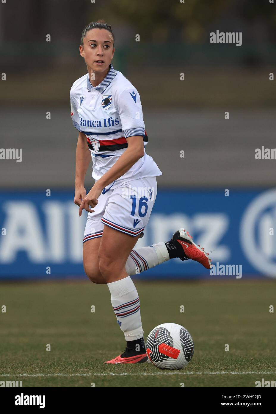 Biella, Italie. 7 février 2024. Martina Brustia de l'UC Sampdoria lors du match Coppa Italia Femminile au Stadio Vittorio Pozzo, Biella. Le crédit photo devrait se lire : Jonathan Moscrop/Sportimage crédit : Sportimage Ltd/Alamy Live News Banque D'Images