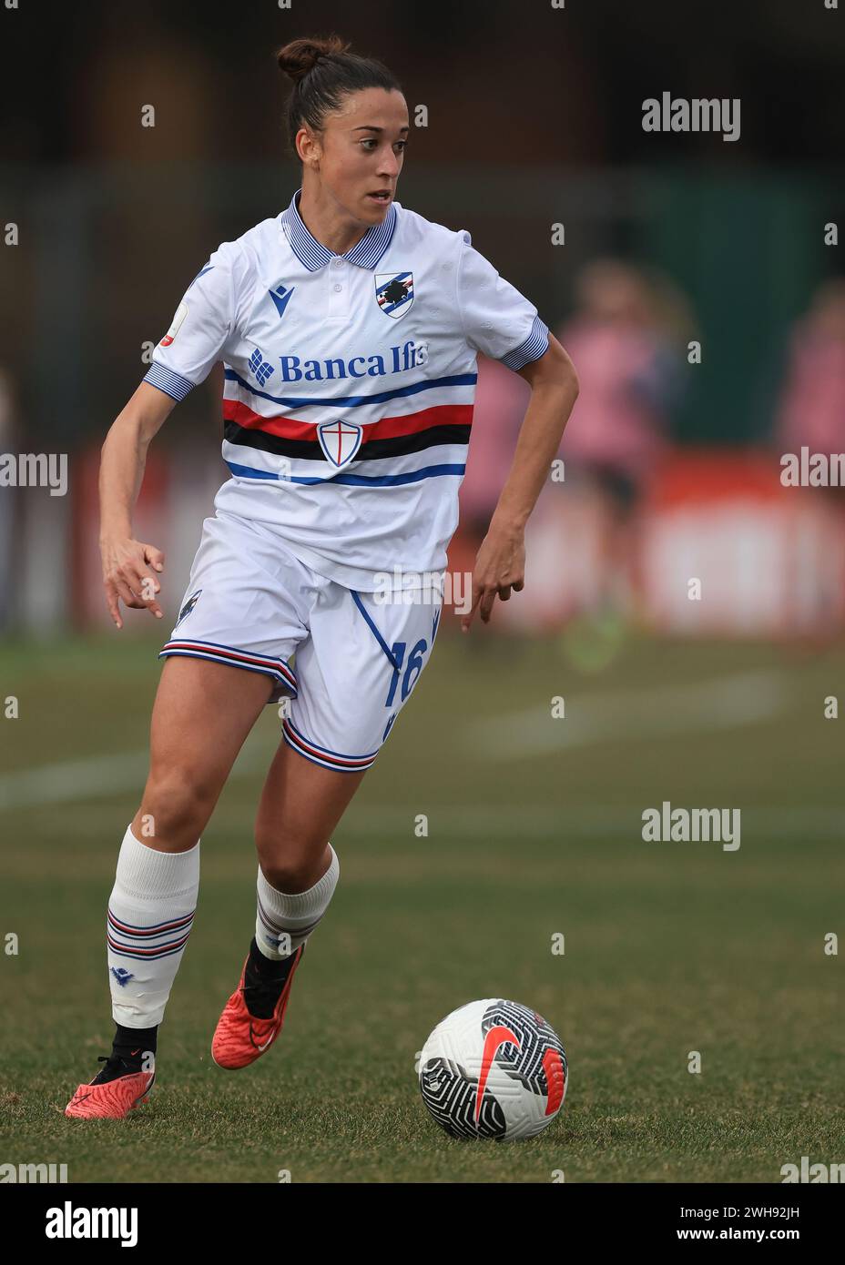 Biella, Italie. 7 février 2024. Martina Brustia de l'UC Sampdoria lors du match Coppa Italia Femminile au Stadio Vittorio Pozzo, Biella. Le crédit photo devrait se lire : Jonathan Moscrop/Sportimage crédit : Sportimage Ltd/Alamy Live News Banque D'Images