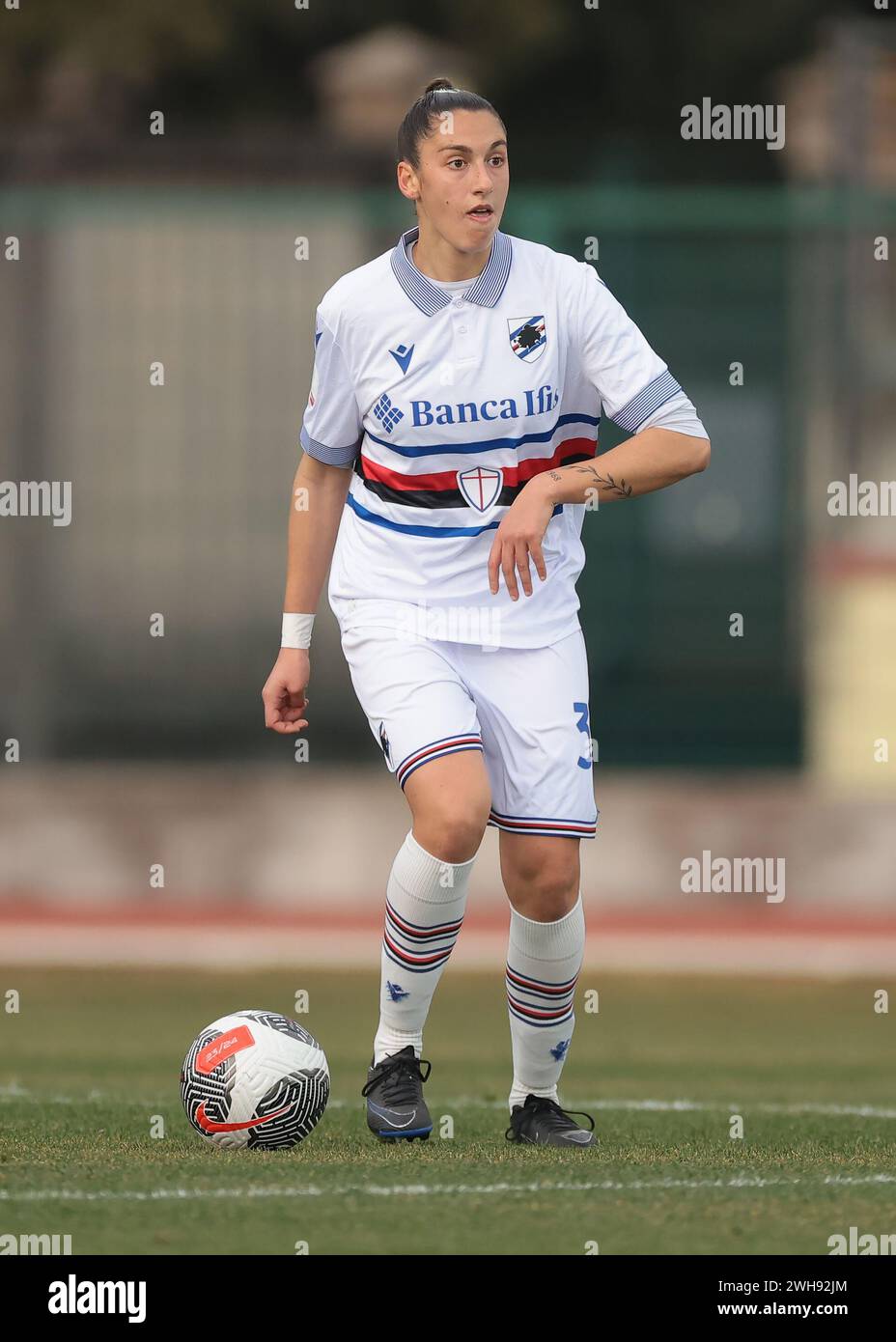 Biella, Italie. 7 février 2024. ELISA Zilli de UC Sampdoria lors du match Coppa Italia Femminile au Stadio Vittorio Pozzo, Biella. Le crédit photo devrait se lire : Jonathan Moscrop/Sportimage crédit : Sportimage Ltd/Alamy Live News Banque D'Images