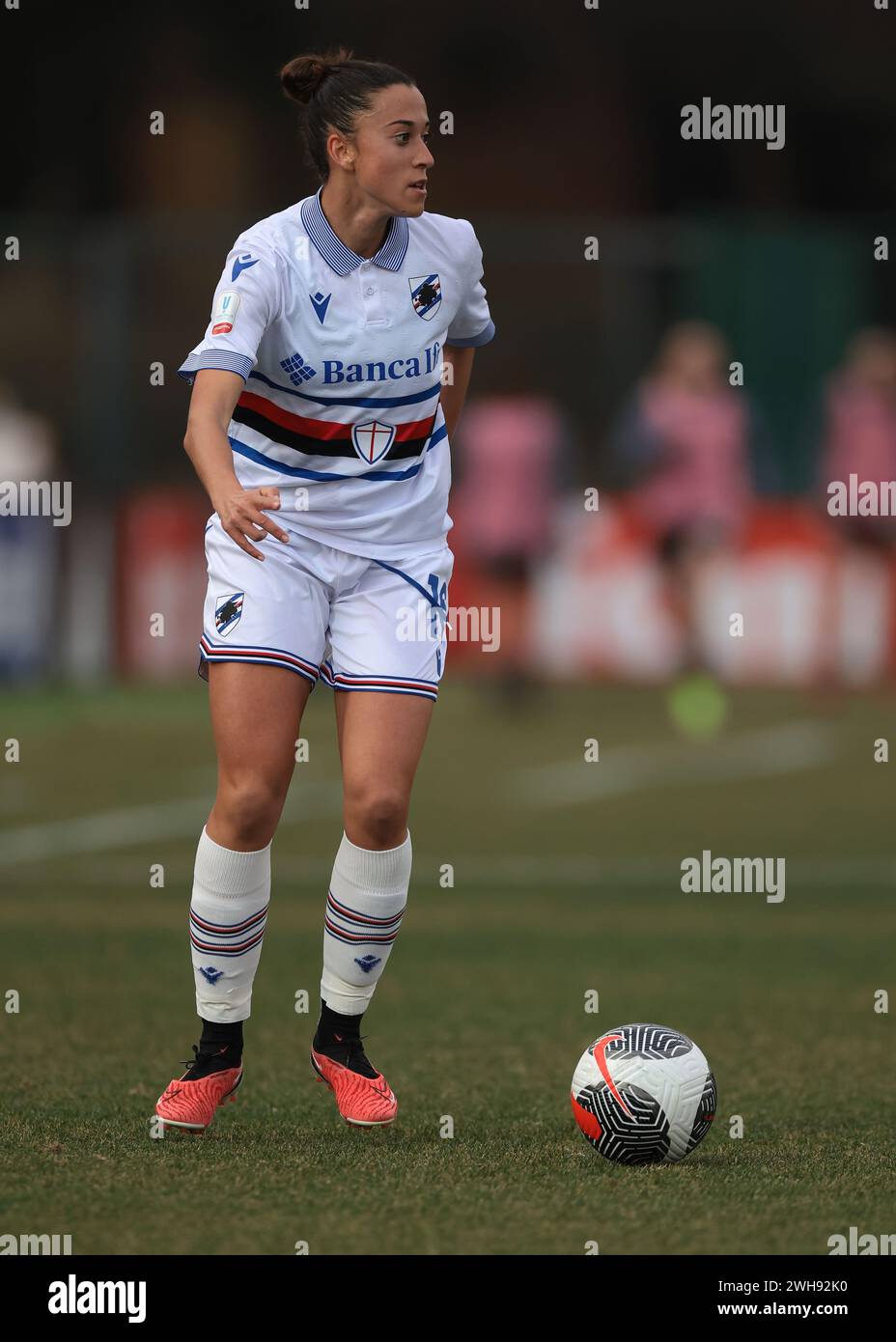 Biella, Italie. 7 février 2024. Martina Brustia de l'UC Sampdoria lors du match Coppa Italia Femminile au Stadio Vittorio Pozzo, Biella. Le crédit photo devrait se lire : Jonathan Moscrop/Sportimage crédit : Sportimage Ltd/Alamy Live News Banque D'Images