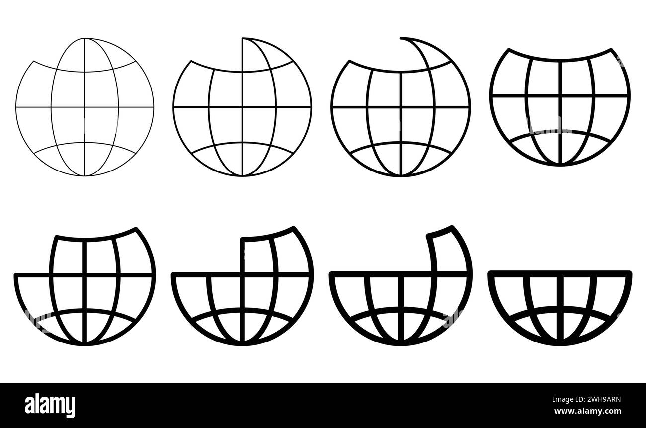 Icône de globe, illustration vectorielle de symbole de globe d'icône de monde. Illustration de Vecteur