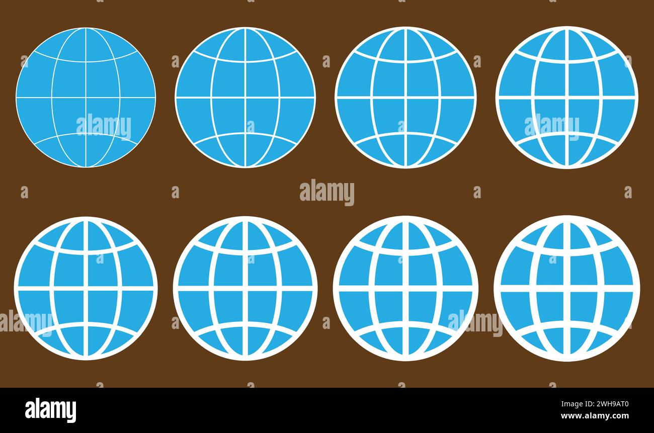 Icône de globe, illustration vectorielle de symbole de globe d'icône de monde. Illustration de Vecteur