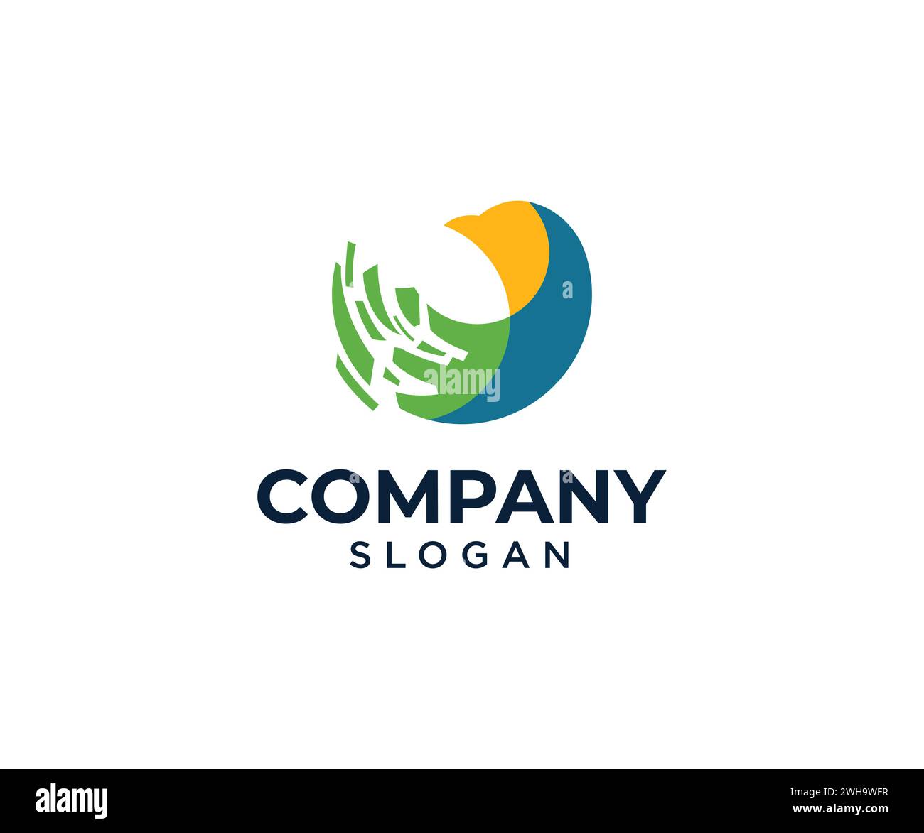 Logo coloré abstrait Bird Tech Illustration de Vecteur