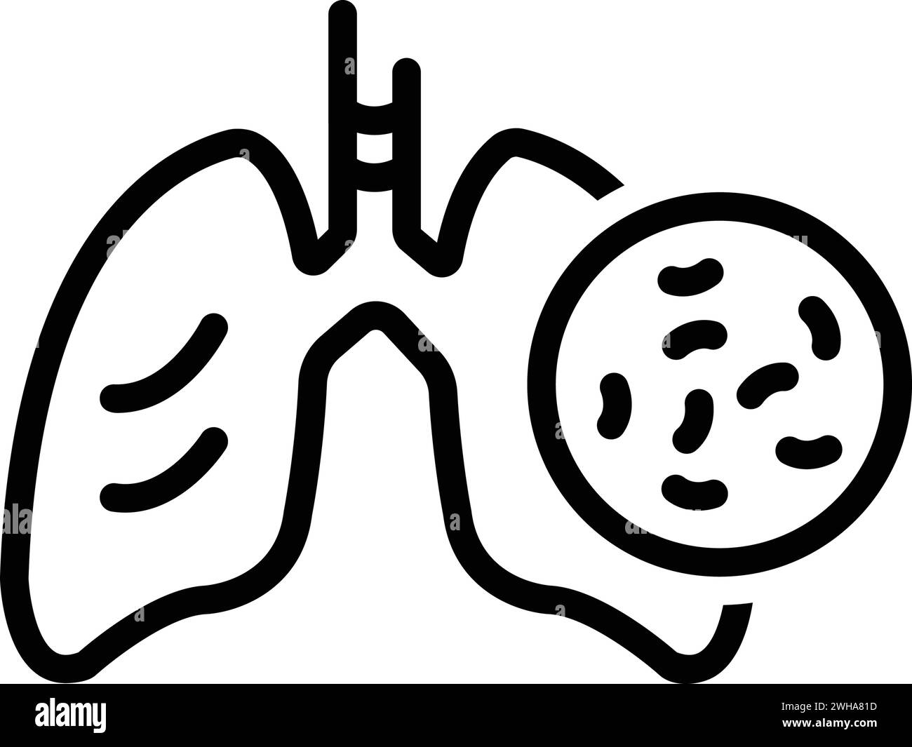 Icône pour tb, tuberculose Illustration de Vecteur