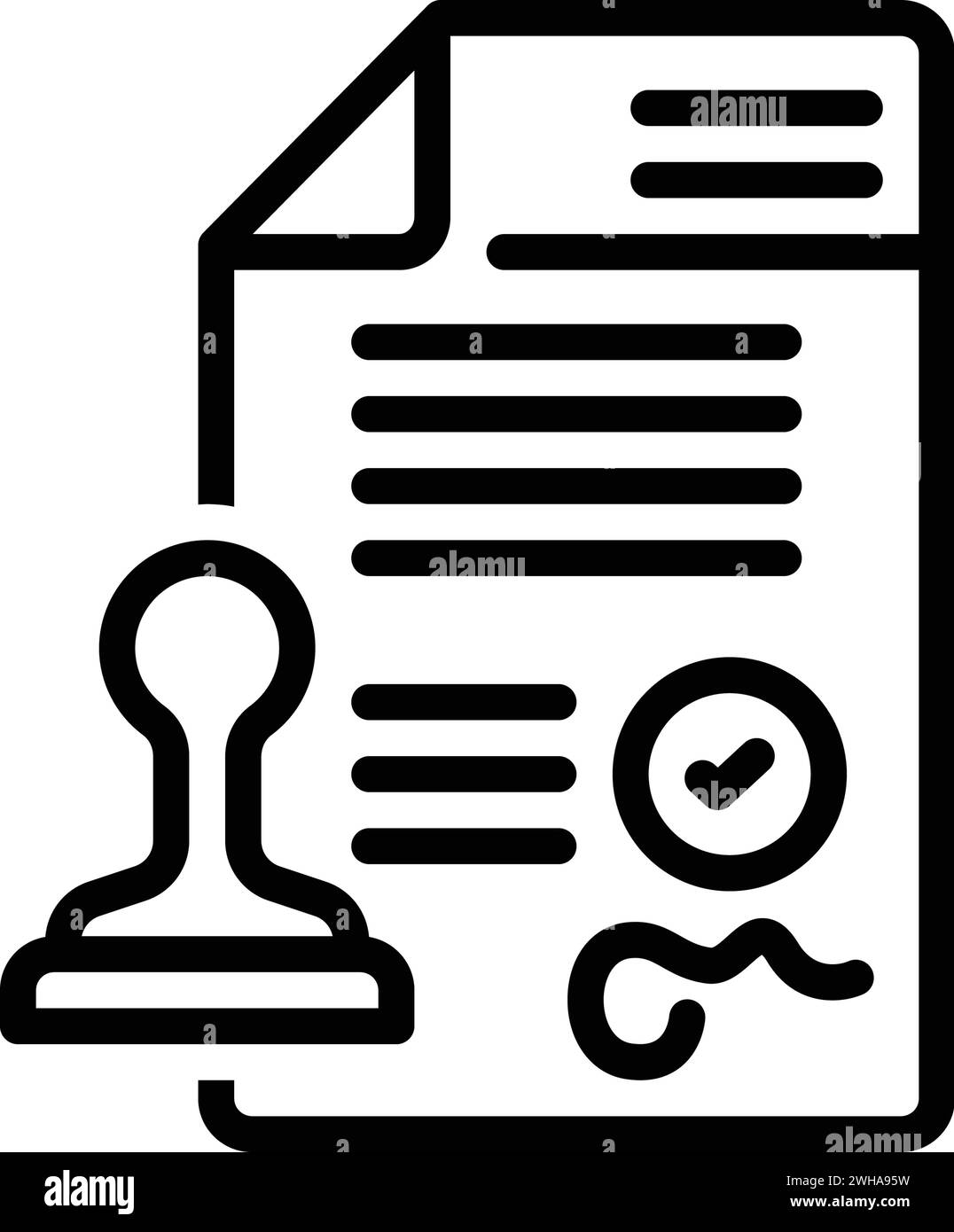 Icône pour hypothèse, permis Illustration de Vecteur