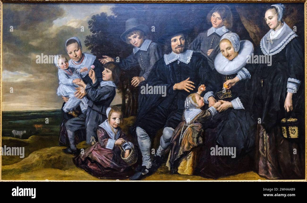 Frans Hals, Un groupe familial dans un paysage, huile sur toile, National Gallery, Londres, Angleterre, Grande-Bretagne Banque D'Images