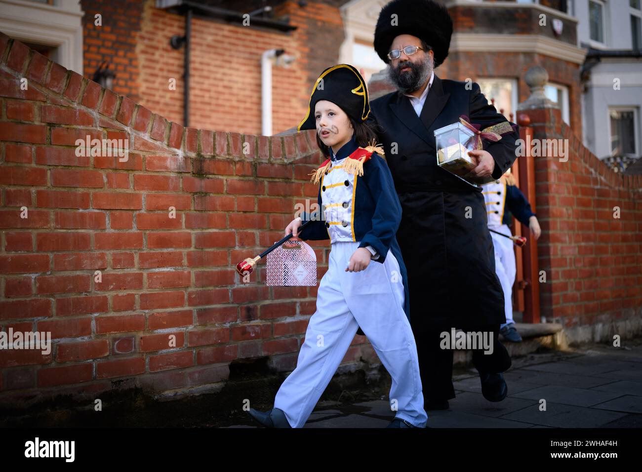 Pourim à Stamford Hill, Londres, 2022. ©Justin Griffiths-Williams 00442085339882 00447850053473 Banque D'Images