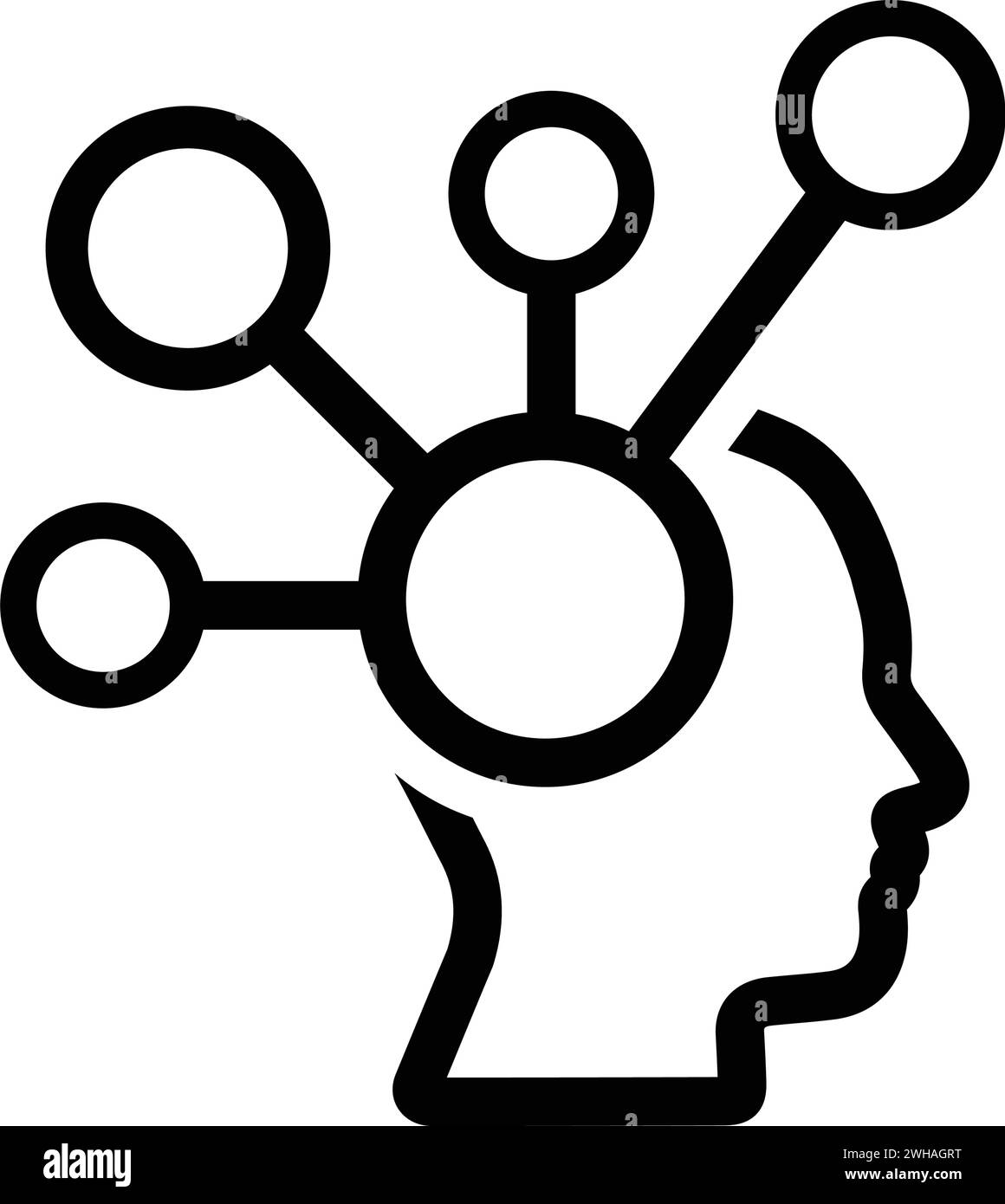 Icône carte heuristique. EPS vectoriel de style plat utilisation dans l'infographie, la conception Web, les présentations et sur les matériaux imprimés. Illustration de Vecteur