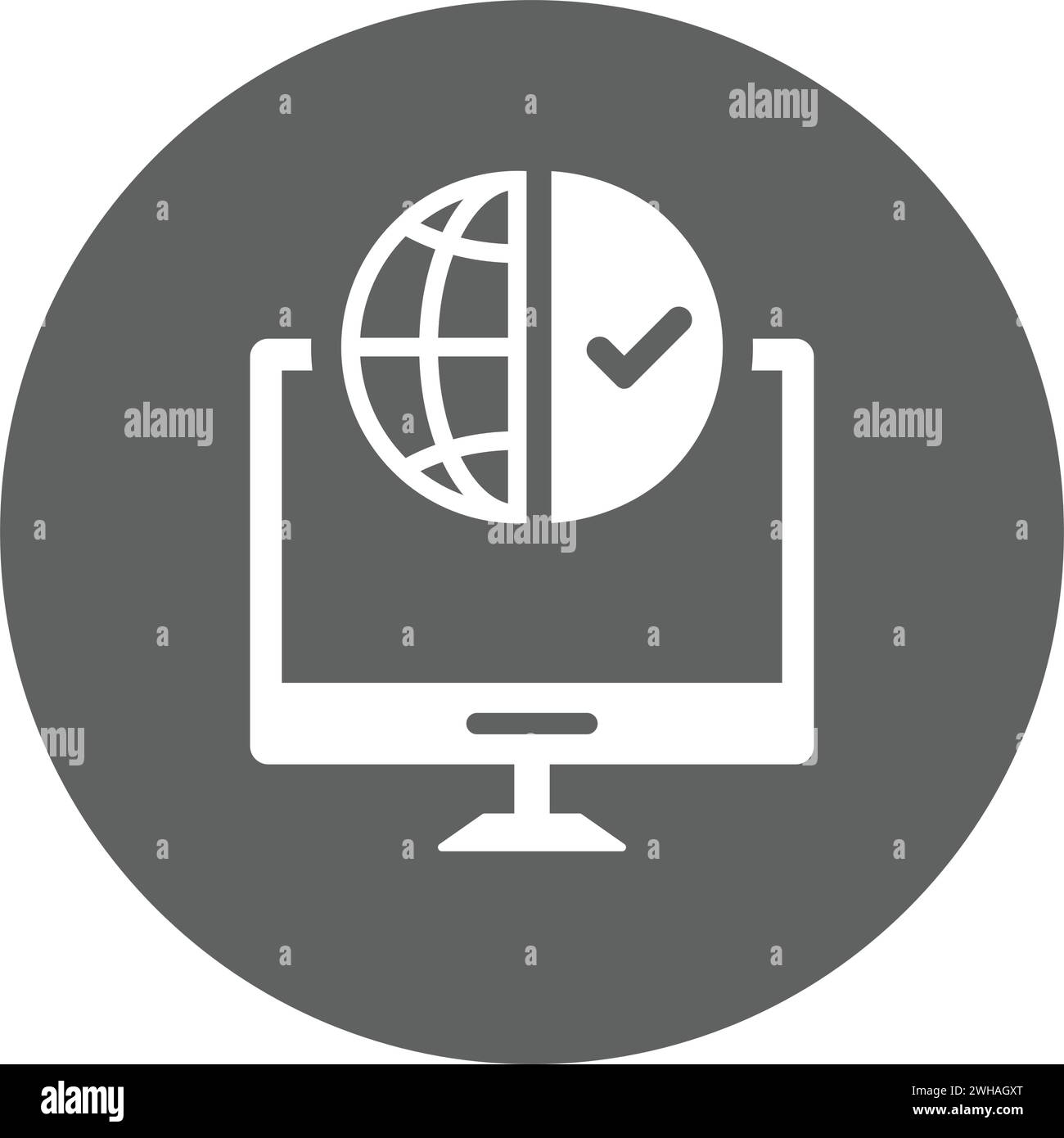 Icône Online Presence Management. EPS vectoriel de style plat utilisation dans l'infographie, la conception Web, les présentations et sur les matériaux imprimés. Illustration de Vecteur