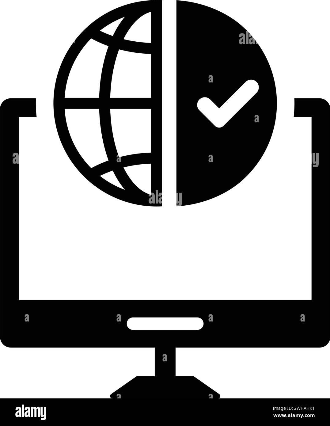 Icône Online Presence Management. EPS vectoriel de style plat utilisation dans l'infographie, la conception Web, les présentations et sur les matériaux imprimés. Illustration de Vecteur