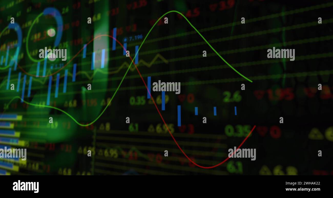 Image des statistiques et du traitement des données sur grille Banque D'Images