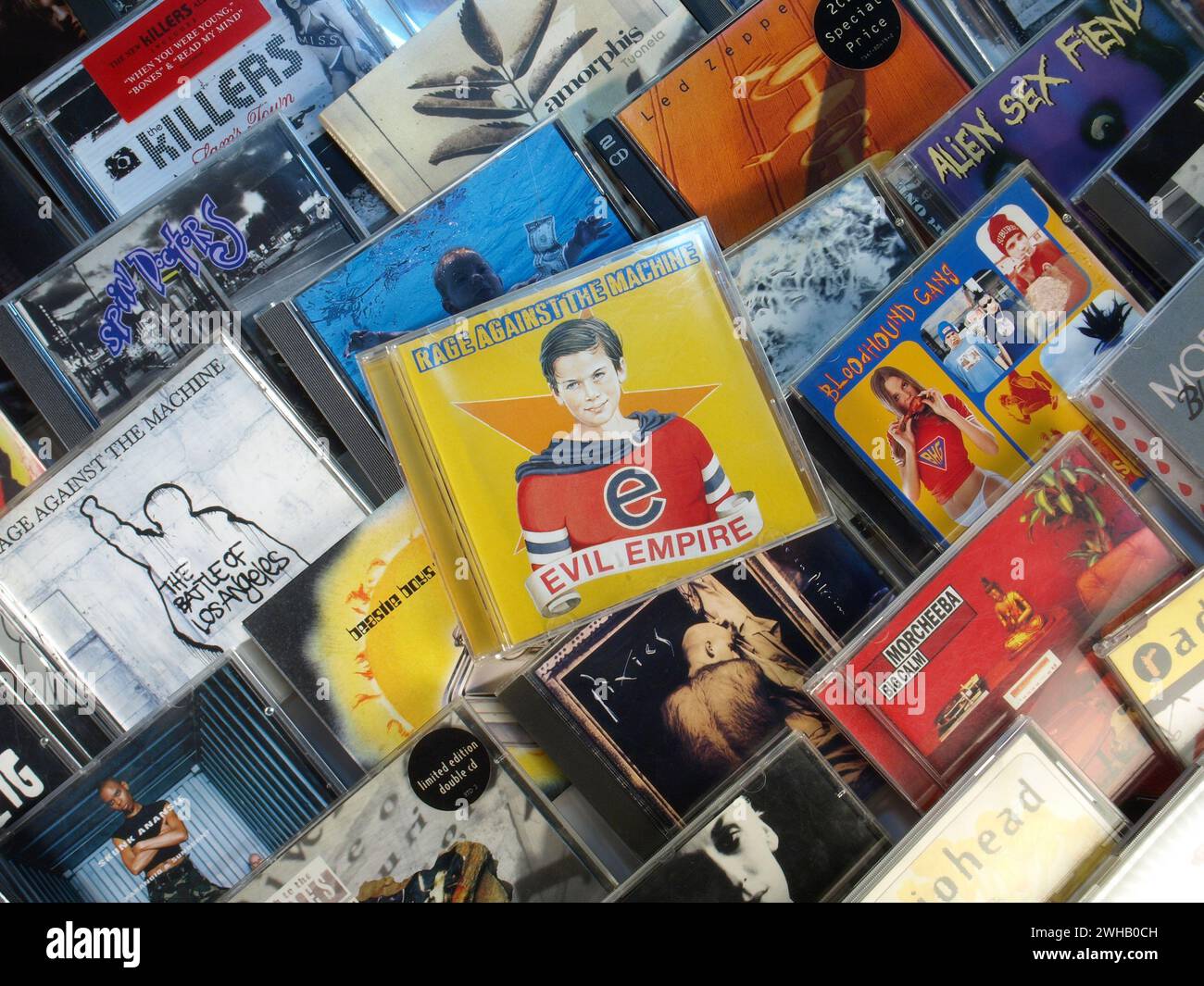 Music Exhibition ; Rage Against the machine, Evil Empire - Heavy metal et rap avec des influences punk rock et funk Banque D'Images Music Exhibition ; Rage Against the machine, Evil Empire - Heavy metal et rap avec des influences punk rock et funk Banque D'Images