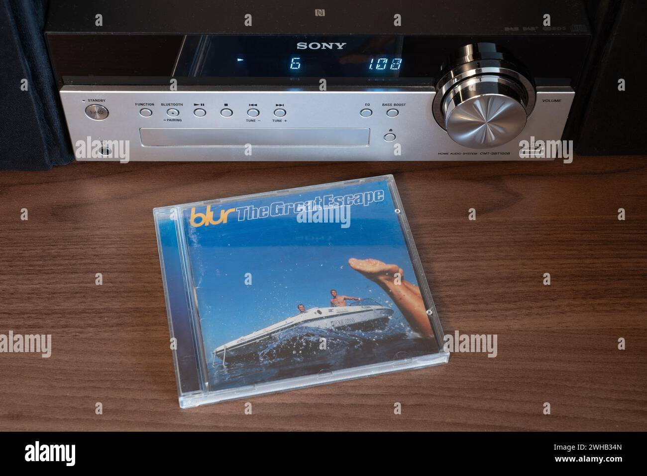 The Great Escape Albums de Blur The Great Escape The Great Escape est le quatrième album studio du groupe de rock anglais Blur. L'album atteint la première place du UK Albums Chart. Album CD vu ici Banque D'Images