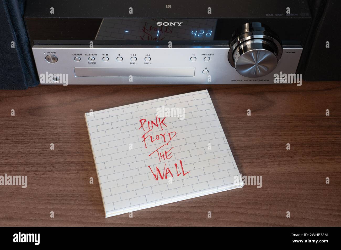 The Wall Albums de Pink Floyd The Wall The Wall est le onzième album studio du groupe de rock anglais Pink Floyd. C'est un opéra rock sur Pink, une rock star blasée Banque D'Images