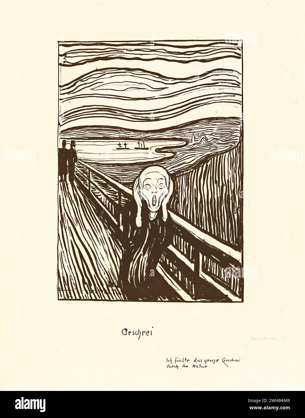 Edvard Munch (1863-1944) - norvégien - Expressionnisme - geschrei - cri [1895] /1 Banque D'Images