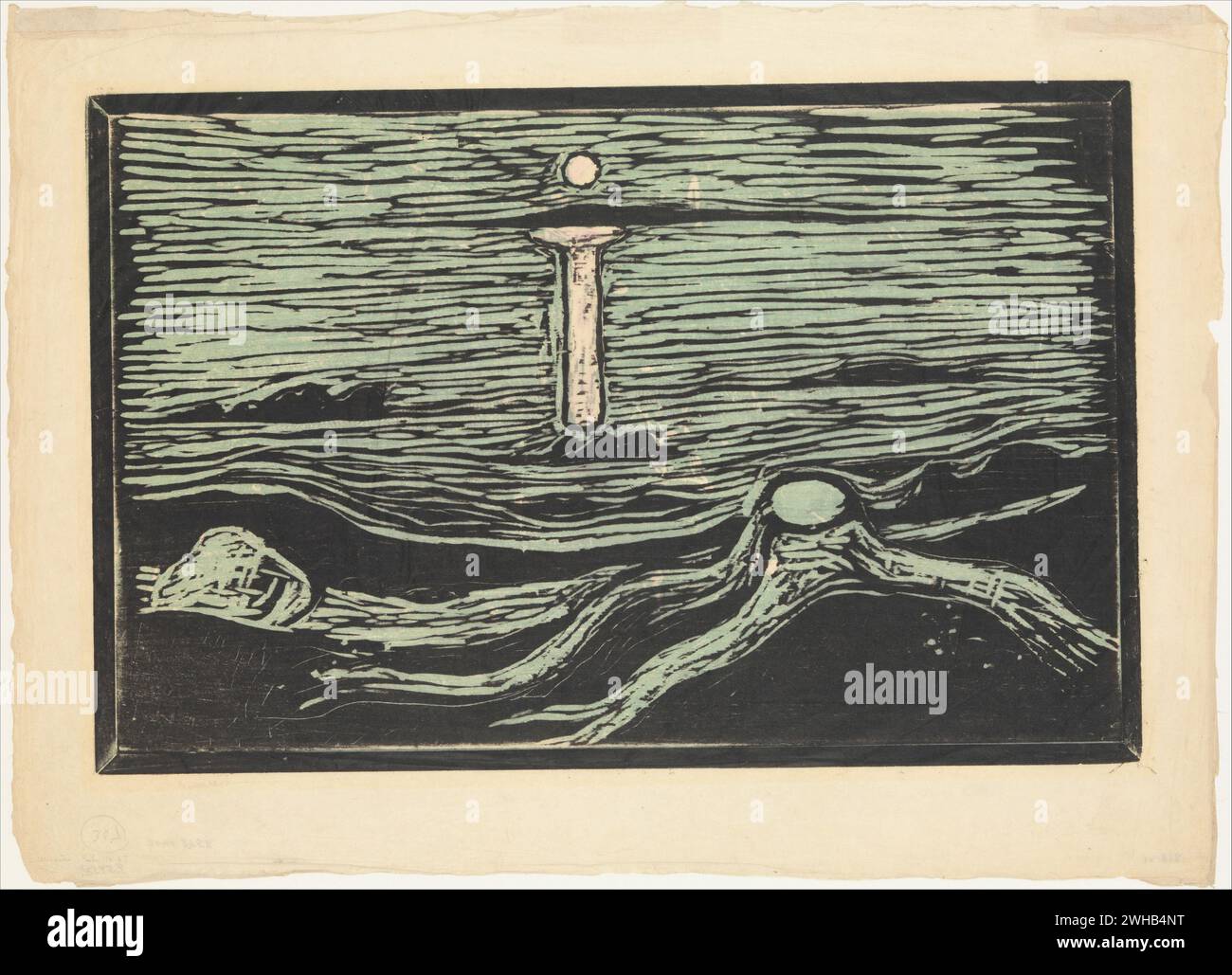 Edvard Munch (1863-1944) - norvégien - Expressionnisme - rivage mystique [1897/1 Banque D'Images