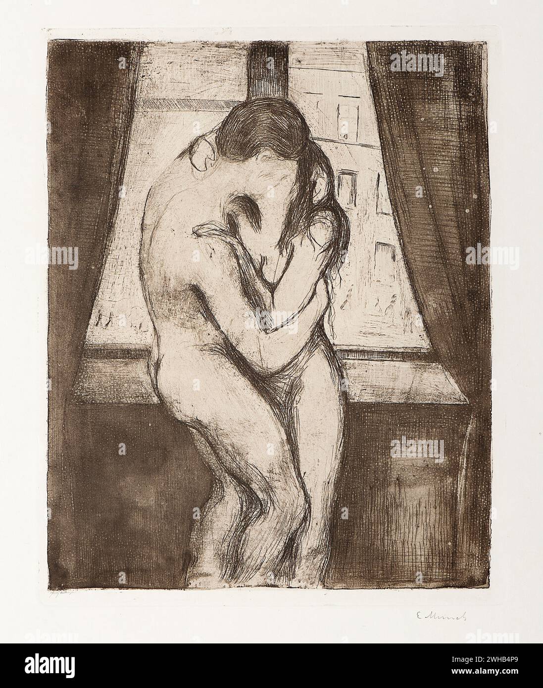 Edvard Munch (1863-1944) - norvégien - Expressionnisme - le baiser [1895/1 Banque D'Images