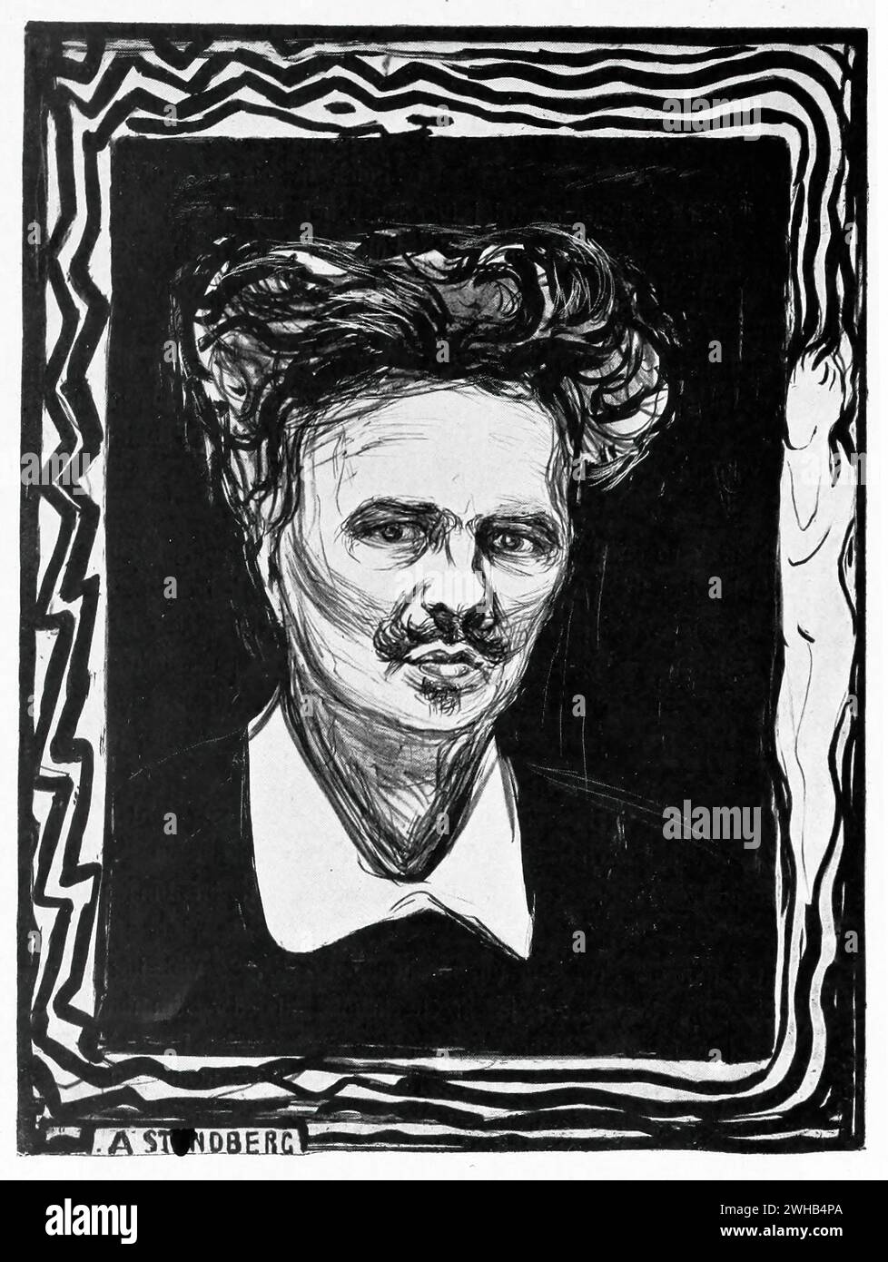Edvard Munch (1863-1944) - norvégien - Expressionnisme - august strindberg [1905/1 Banque D'Images