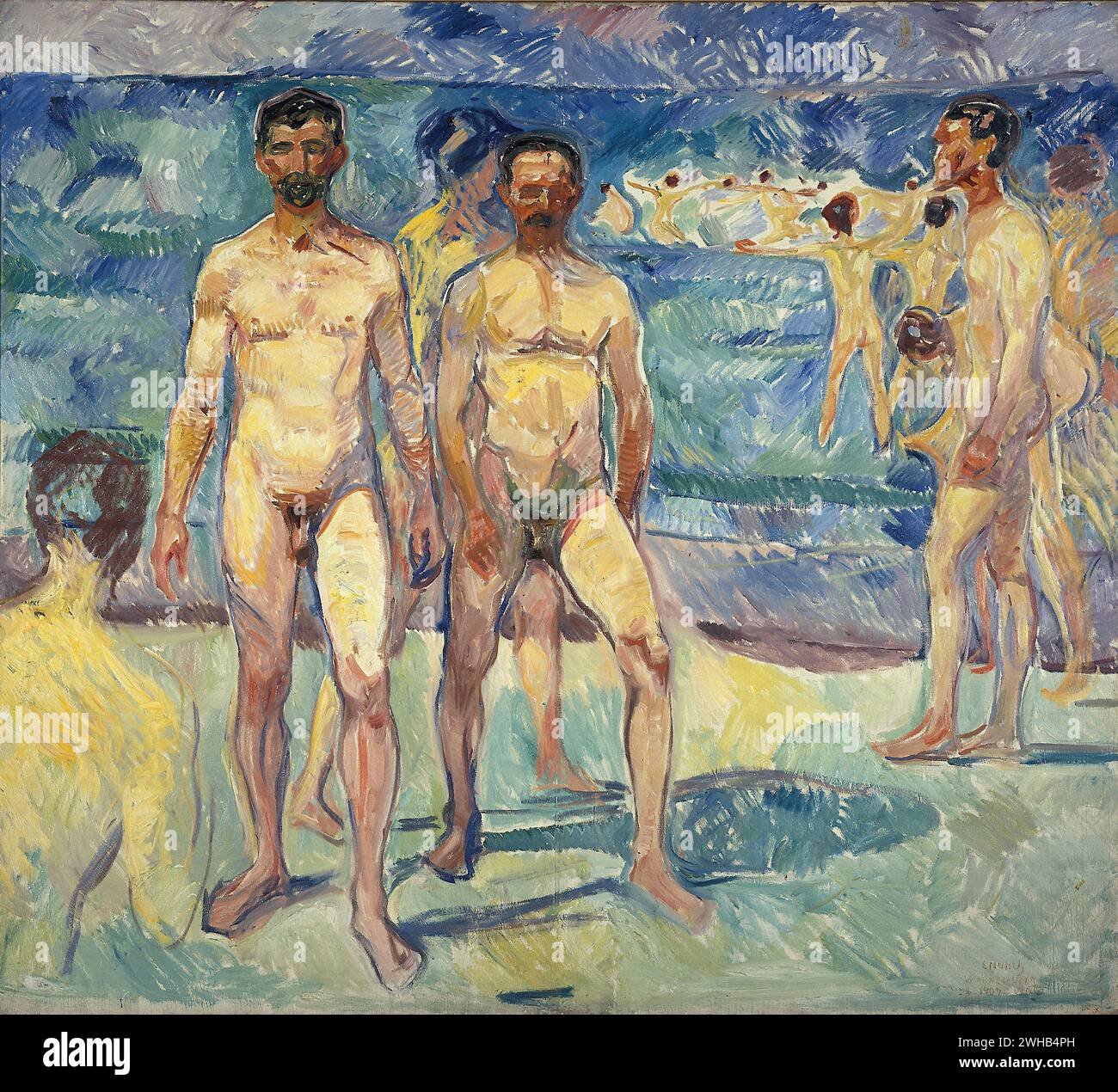 Edvard Munch (1863-1944) - norvégien - expressionnisme - baigneurs, 1907-0/1 Banque D'Images