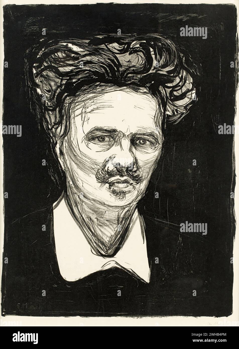 Edvard Munch (1863-1944) - norvégien - Expressionnisme - august strindberg [1896/1 Banque D'Images