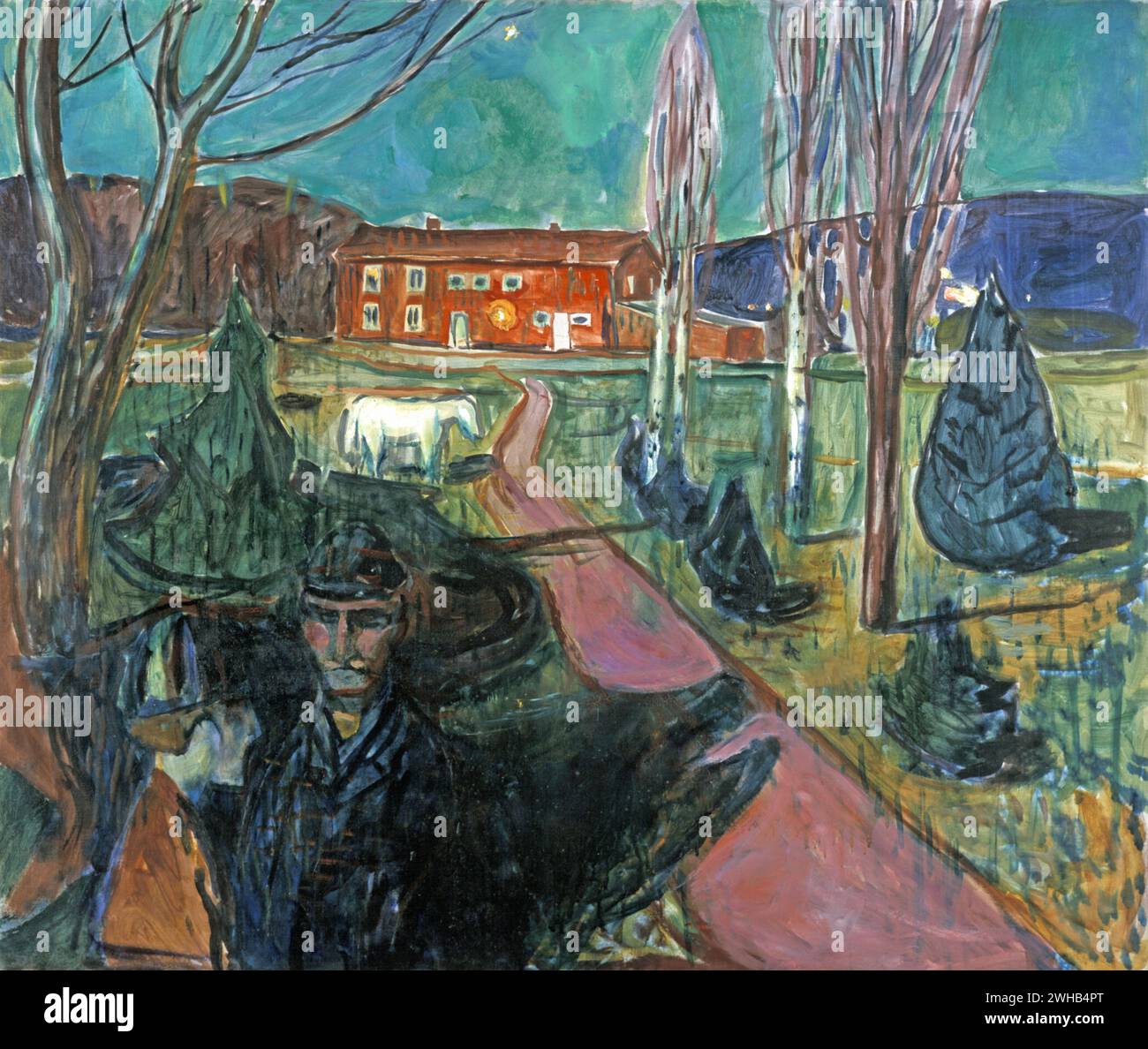 Edvard Munch (1863-1944) - norvégien - Expressionnisme - ambiance du soir [vers 1927/1 Banque D'Images