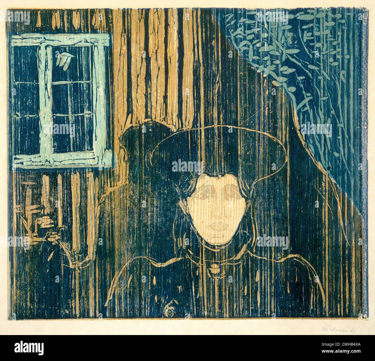 Edvard Munch (1863-1944) - norvégien - Expressionnisme - clair de lune i [1896/1 Banque D'Images