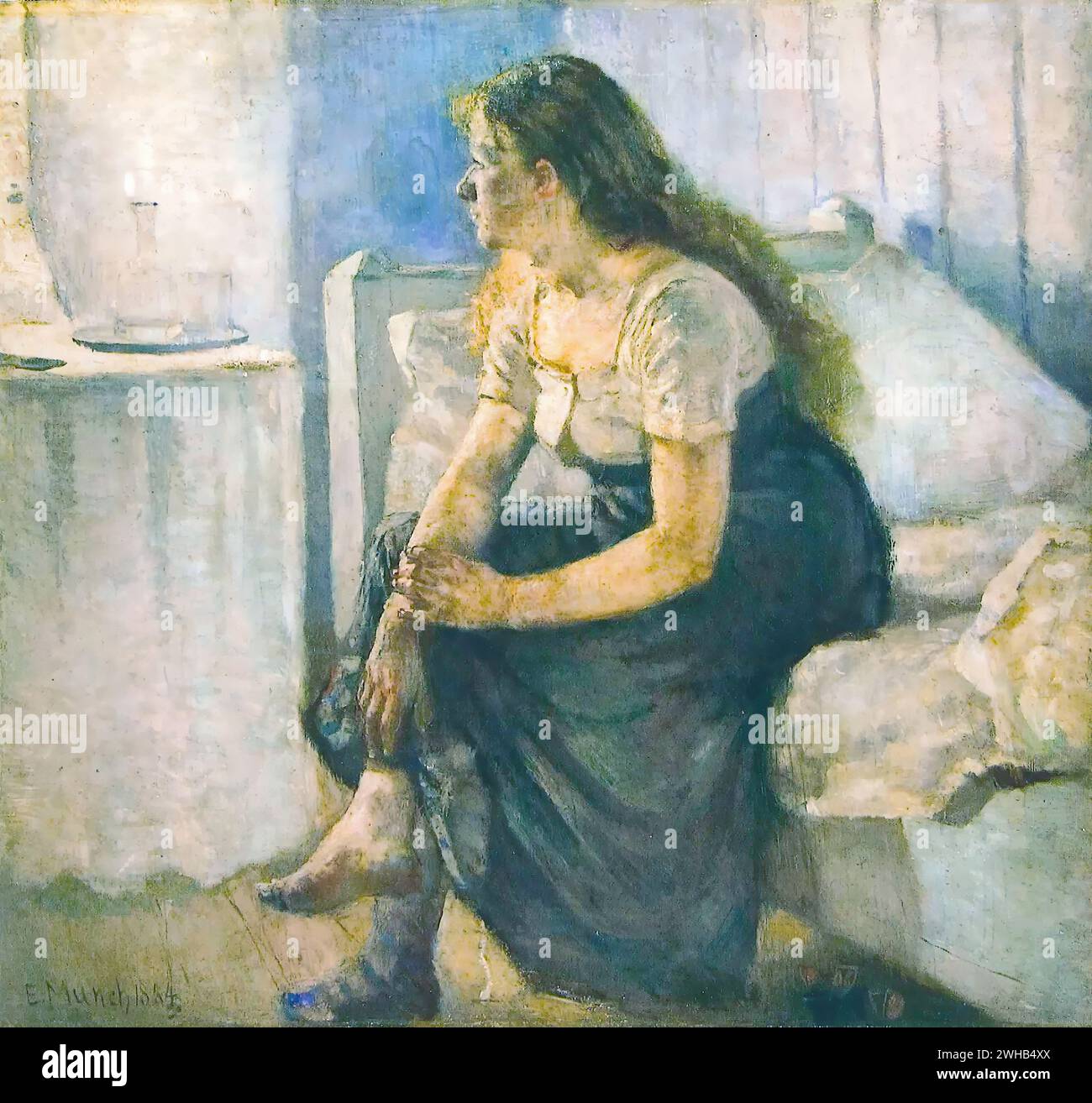 Edvard Munch (1863-1944) - norvégien - Expressionnisme - matin [1884/1 Banque D'Images