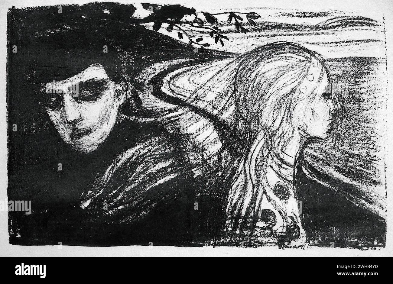 Edvard Munch (1863-1944) - norvégien - Expressionnisme - séparation i [1886/1 Banque D'Images