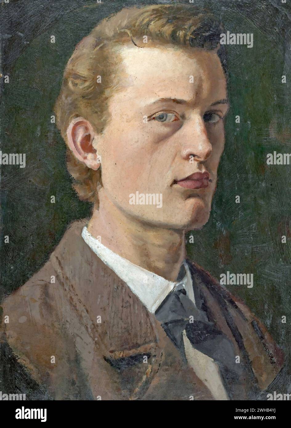 Edvard Munch (1863-1944) - norvégien - Expressionnisme - Autoportrait [1882/1 Banque D'Images