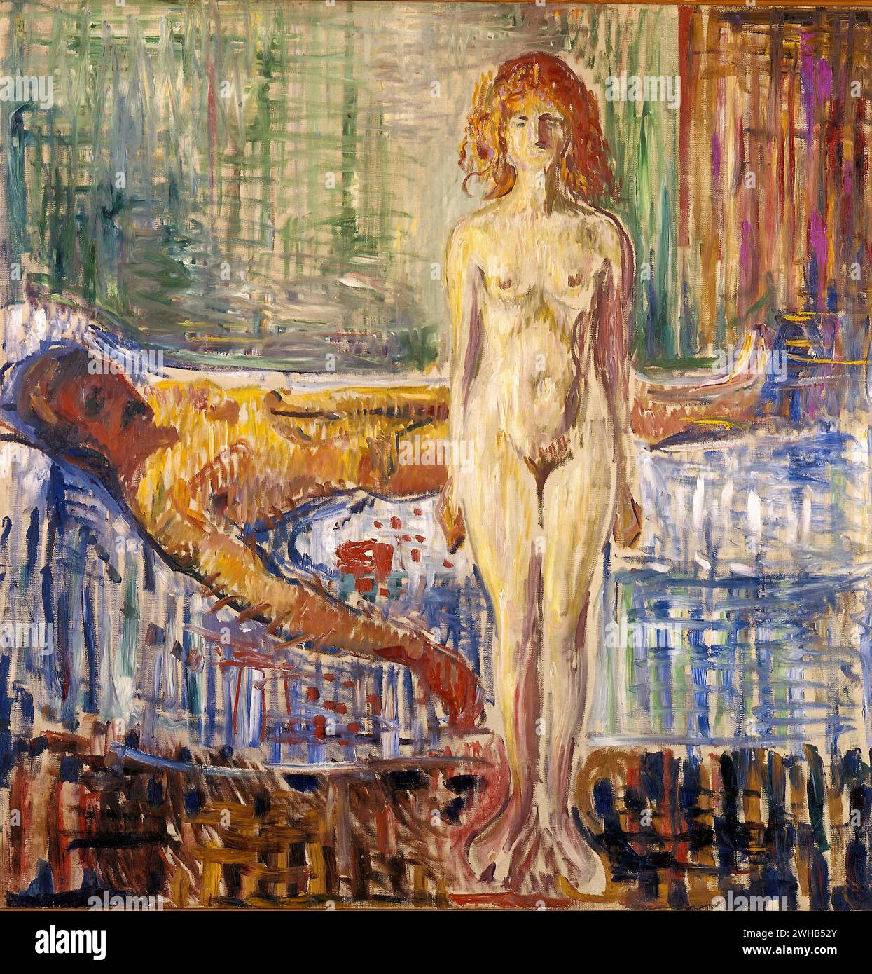Edvard Munch (1863-1944) - norvégien - Expressionnisme - la mort de marat [1907/1 Banque D'Images