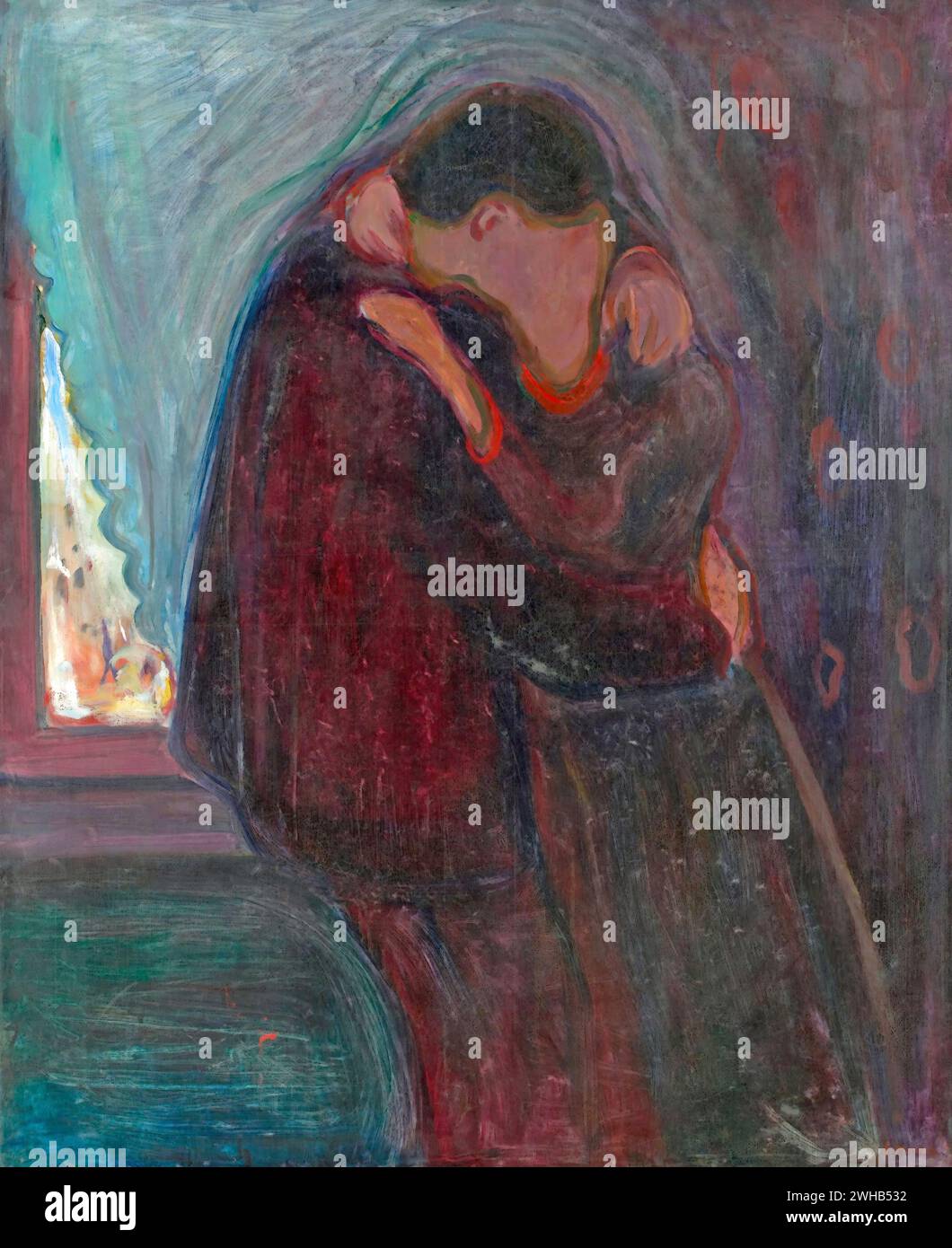 Edvard Munch (1863-1944) - norvégien - Expressionnisme - le baiser [1897] /1 Banque D'Images
