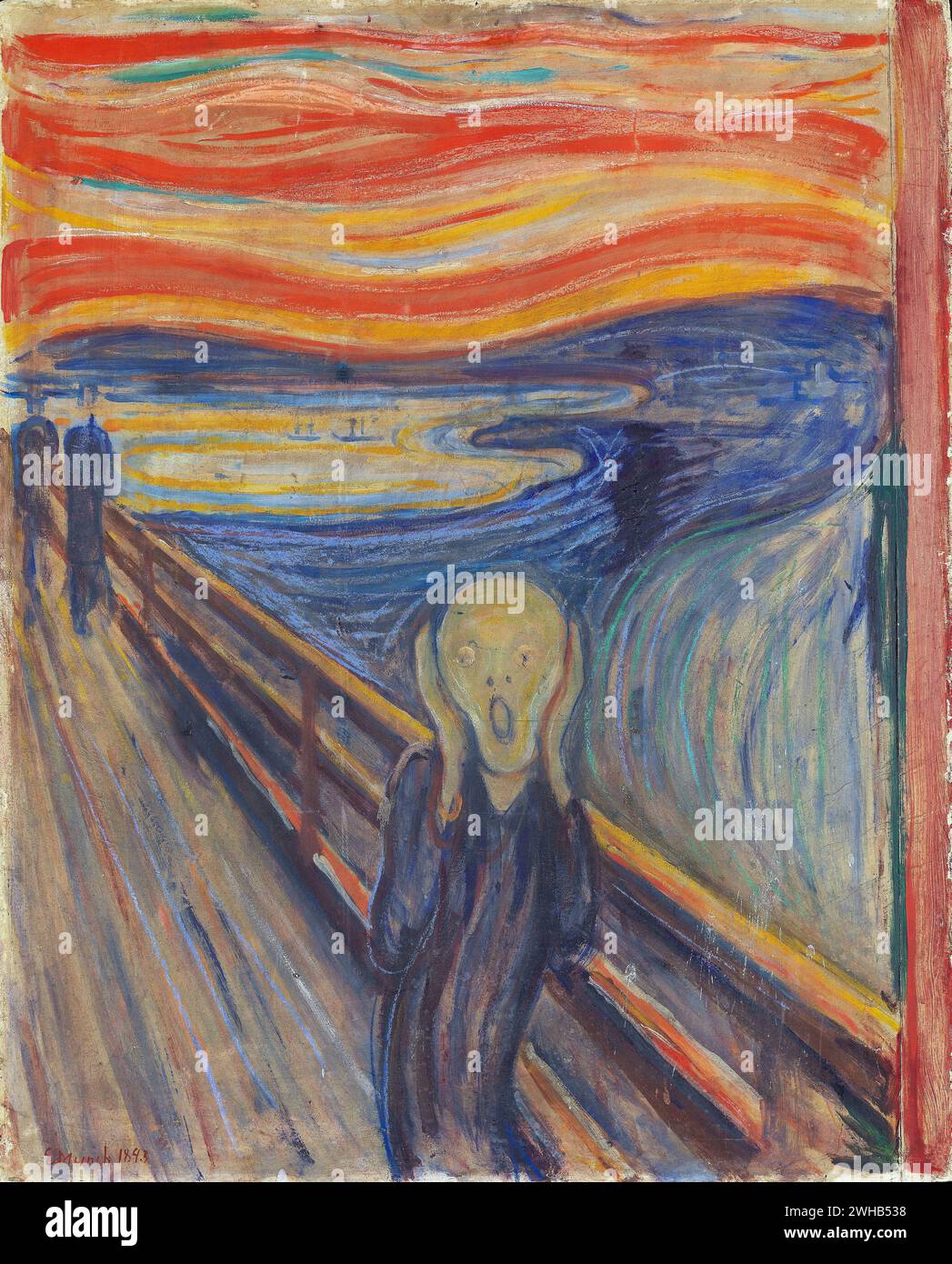 Edvard Munch (1863-1944) - norvégien - Expressionnisme - le cri de la nature [1893/1 Banque D'Images