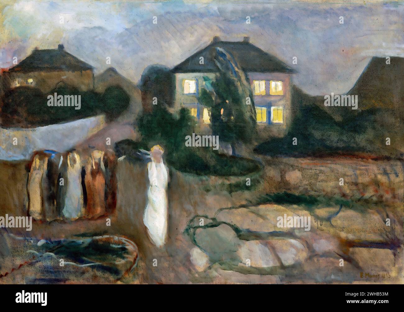 Edvard Munch (1863-1944) - norvégien - Expressionnisme - la tempête [1893/1 Banque D'Images