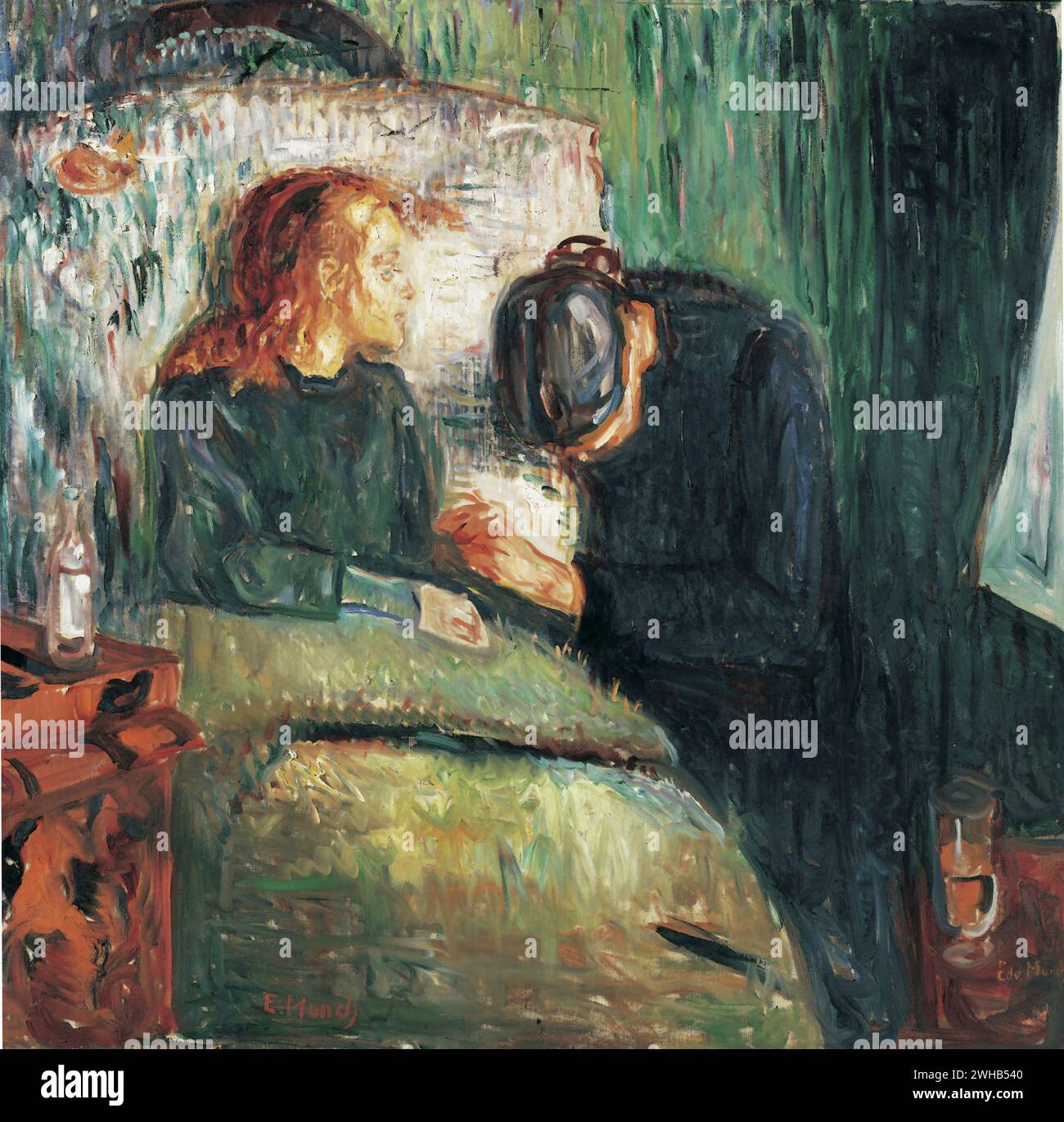 Edvard Munch (1863-1944) - norvégien - Expressionnisme - L'enfant malade [1907/1 Banque D'Images