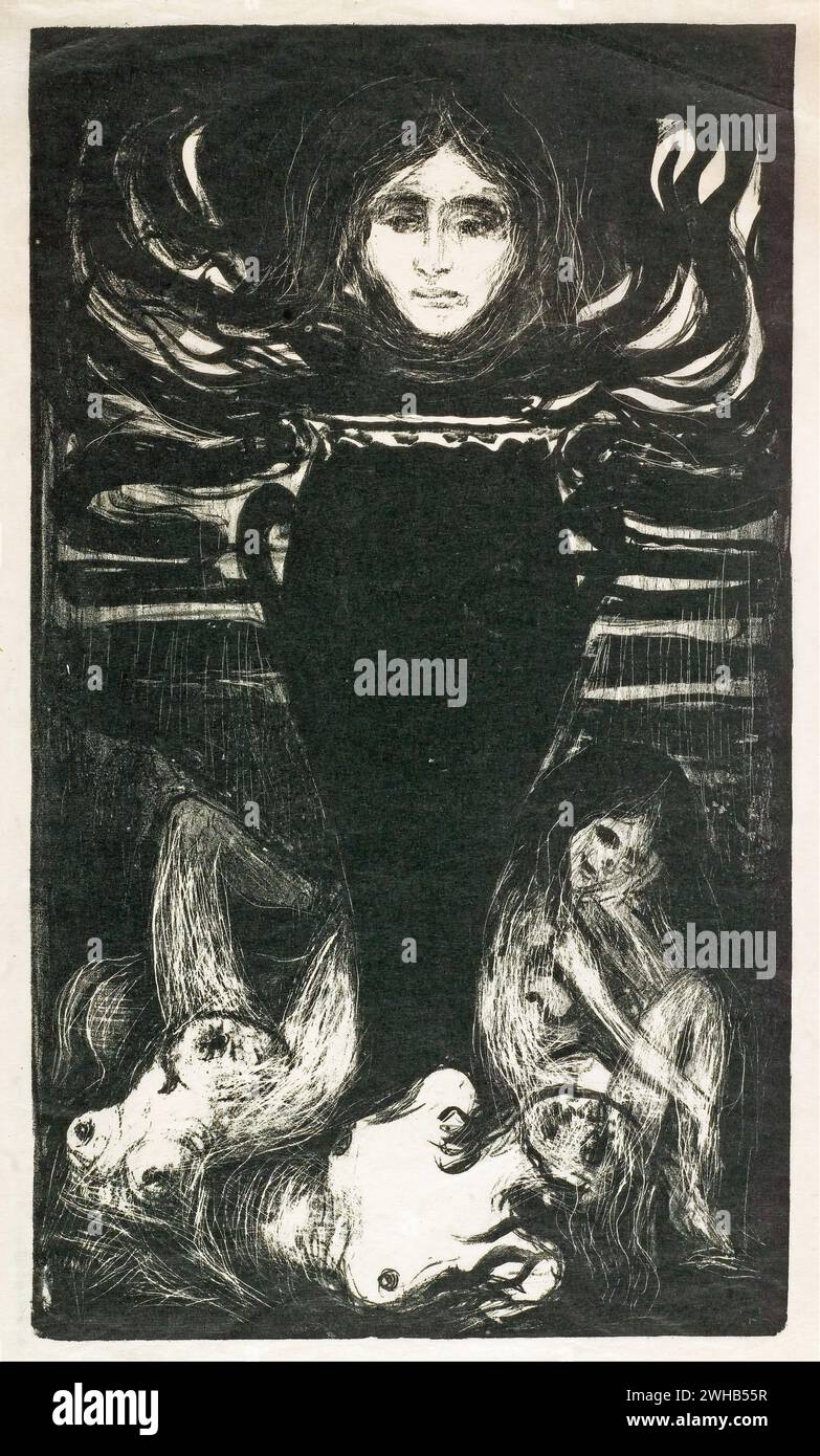 Edvard Munch (1863-1944) - norvégien - Expressionnisme - L'urne [1896/1 Banque D'Images